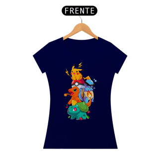 Nome do produtoQuarteto Pokemon 1 Geração | Camiseta Feminina