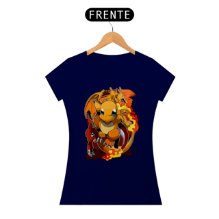 Nome do produtoCharmander, Charmeleon e Charizard - Pokemon | Camiseta Feminina