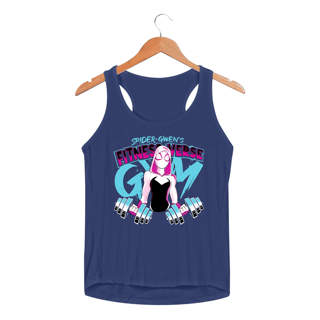 Nome do produtoFitness Verse - Spider Gwen's Aranhaverso | Regata Sport UV Feminina