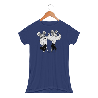 Nome do produtoRato de Academia V2 - Ratos Demon Slayer | Camiseta Feminina Sport UV