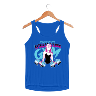 Nome do produtoFitness Verse - Spider Gwen's Aranhaverso | Regata Sport UV Feminina