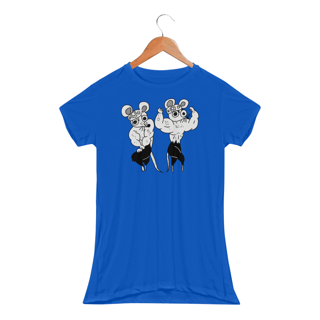 Nome do produtoRato de Academia V2 - Ratos Demon Slayer | Camiseta Feminina Sport UV