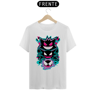 Nome do produtoGastly, Haunter e Gengar - Pokemon | Camiseta Unissex