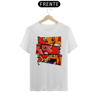 Nome do produtoEvolução Charmander, Charmeleon, Charizard - Pokemon | Camiseta Unissex