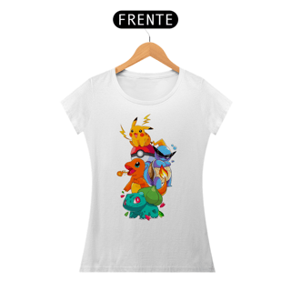Nome do produtoQuarteto Pokemon 1 Geração | Camiseta Feminina