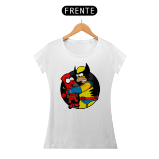 Nome do produtoDeadpool e Wolverine em Os Simpsons | Camiseta Feminina