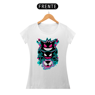 Nome do produtoGastly, Haunter e Gengar - Pokemon | Camiseta Feminina