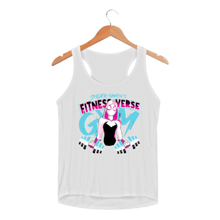 Nome do produtoFitness Verse - Spider Gwen's Aranhaverso | Regata Sport UV Feminina