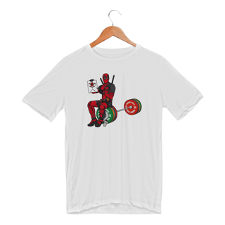 Nome do produtoDeadpool Treino de Perna v2 | Camiseta Sport UV