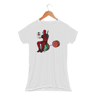 Nome do produtoDeadpool Treino de Perna v2 | Camiseta Feminina Sport UV