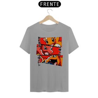 Nome do produtoEvolução Charmander, Charmeleon, Charizard - Pokemon | Camiseta Unissex