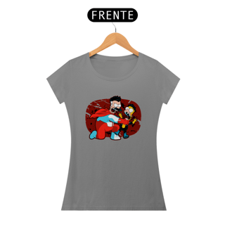 Nome do produtoOmni-Man & Invencível em Os Simpson | Camiseta Feminina