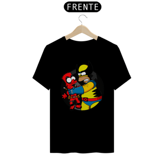 Nome do produtoDeadpool e Wolverine em Os Simpsons | Camiseta Unissex