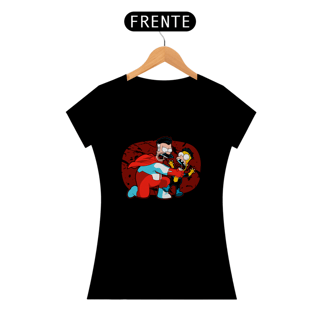 Nome do produtoOmni-Man & Invencível em Os Simpson | Camiseta Feminina