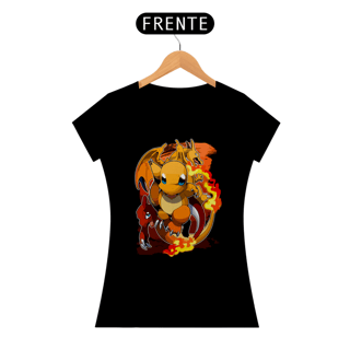 Nome do produtoCharmander, Charmeleon e Charizard - Pokemon | Camiseta Feminina