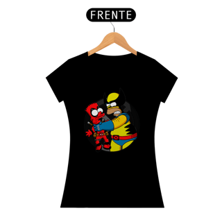 Nome do produtoDeadpool e Wolverine em Os Simpsons | Camiseta Feminina