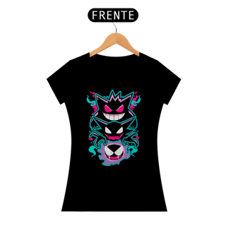 Nome do produtoGastly, Haunter e Gengar - Pokemon | Camiseta Feminina
