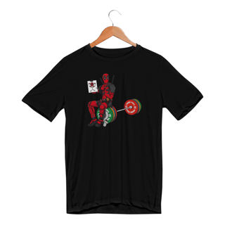 Nome do produtoDeadpool Treino de Perna v2 | Camiseta Sport UV