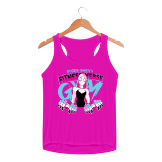 Nome do produtoFitness Verse - Spider Gwen's Aranhaverso | Regata Sport UV Feminina