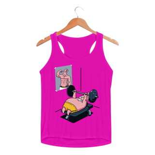 Nome do produtoPatrick Treino v1 - Bob Esponja | Regata Sport UV Feminina
