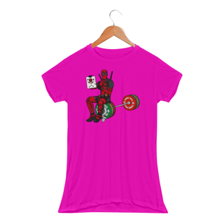 Nome do produtoDeadpool Treino de Perna v2 | Camiseta Feminina Sport UV