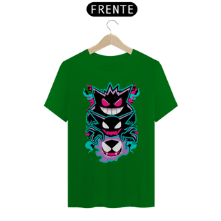 Nome do produtoGastly, Haunter e Gengar - Pokemon | Camiseta Unissex