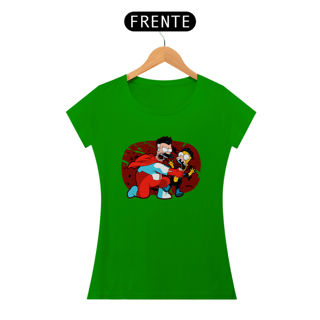 Nome do produtoOmni-Man & Invencível em Os Simpson | Camiseta Feminina