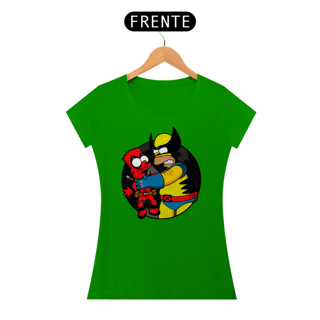 Nome do produtoDeadpool e Wolverine em Os Simpsons | Camiseta Feminina