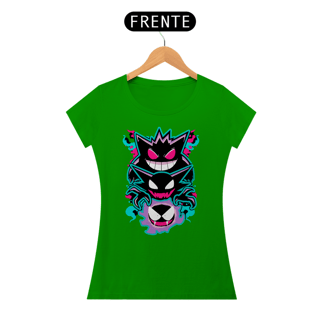 Nome do produtoGastly, Haunter e Gengar - Pokemon | Camiseta Feminina