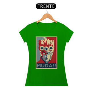 Nome do produtoGiorno, Muda - Jojo's Bizarre Adventure | Camiseta Feminina