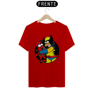 Nome do produtoDeadpool e Wolverine em Os Simpsons | Camiseta Unissex