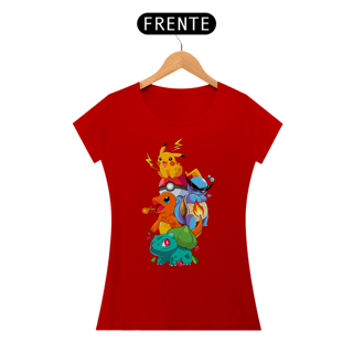 Nome do produtoQuarteto Pokemon 1 Geração | Camiseta Feminina