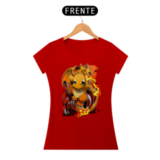 Nome do produtoCharmander, Charmeleon e Charizard - Pokemon | Camiseta Feminina