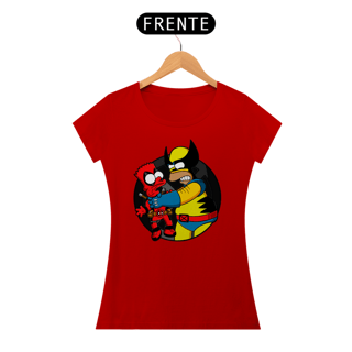Nome do produtoDeadpool e Wolverine em Os Simpsons | Camiseta Feminina