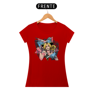 Nome do produtoJolyne e Stone Free - Jojo's Bizarre Adventure | Camiseta Feminina