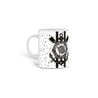 Nome do produto Caneca Preta e Branca - Brasão Corinthians