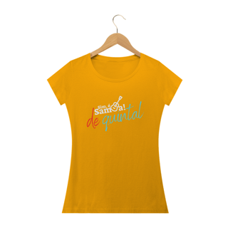 Nome do produto Camiseta Baby Long Clássica Feminina - Sim é Samba de Quintal