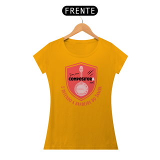 Nome do produto Camiseta Baby Look Feminina - Sim Sou Compositora