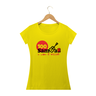 Nome do produto Camiseta Baby Long Feminina - Sem Sambar a Vida é Triste