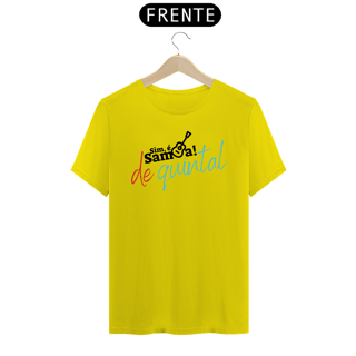 Nome do produto Camiseta Clássica Masculina - Sim é Samba de Quintal