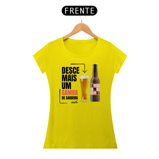 Nome do produto Camiseta Baby Long Feminina - Desce Mais Um Samba de Saideira