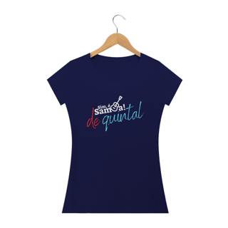 Nome do produto Camiseta Baby Long Clássica Feminina - Sim é Samba de Quintal