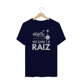 Nome do produto Camiseta Plus Size - Meu Samba é de Raiz