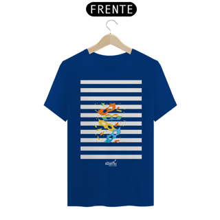 Nome do produto Camiseta Clássica Masculina - Carnaval Azul e Branco