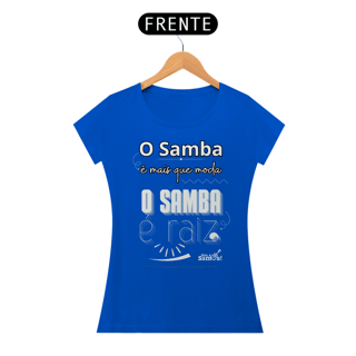 Nome do produto Camiseta Baby Long Clássica Feminina - O Samba é Mais que Moda