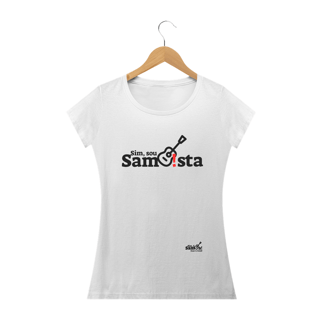 Nome do produto Camiseta Baby Long Quality Feminina - Sim Sou Sambista