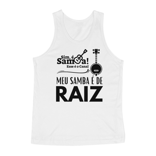 Nome do produto Camiseta Regata Masculina - Meu Samba é de Raiz