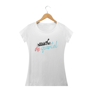Nome do produto Camiseta Baby Long Clássica Feminina - Sim é Samba de Quintal