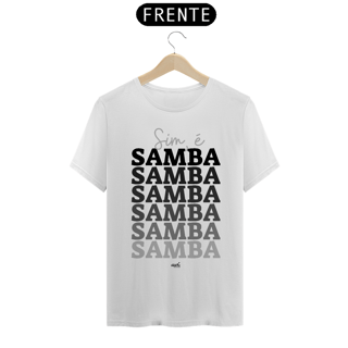 Nome do produto Camiseta Clássica Masculina - Sim é Samba Degradê