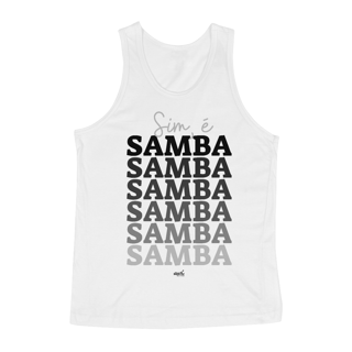 Nome do produto Camiseta Regata Masculina - Sim é Samba Degradê
